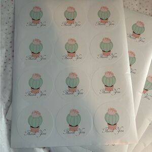 Cactus Thank You Stickers and 10 Polymailers